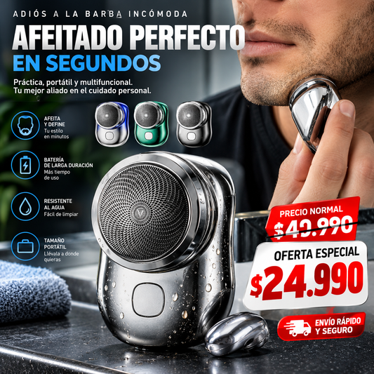🪒 MINISHAVE – AFEITADORA ELÉCTRICA RECARGABLE  Despídete del afeitado lento, incómodo y poco práctico.